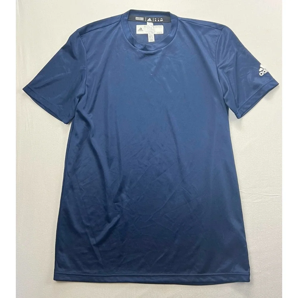 NWOT New Adidas Men's Navy Blue Aeroready Athletic Training T-Shirt Size S Small